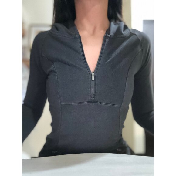 Athleta Hoodie Dress Black - Picture 5 of 8